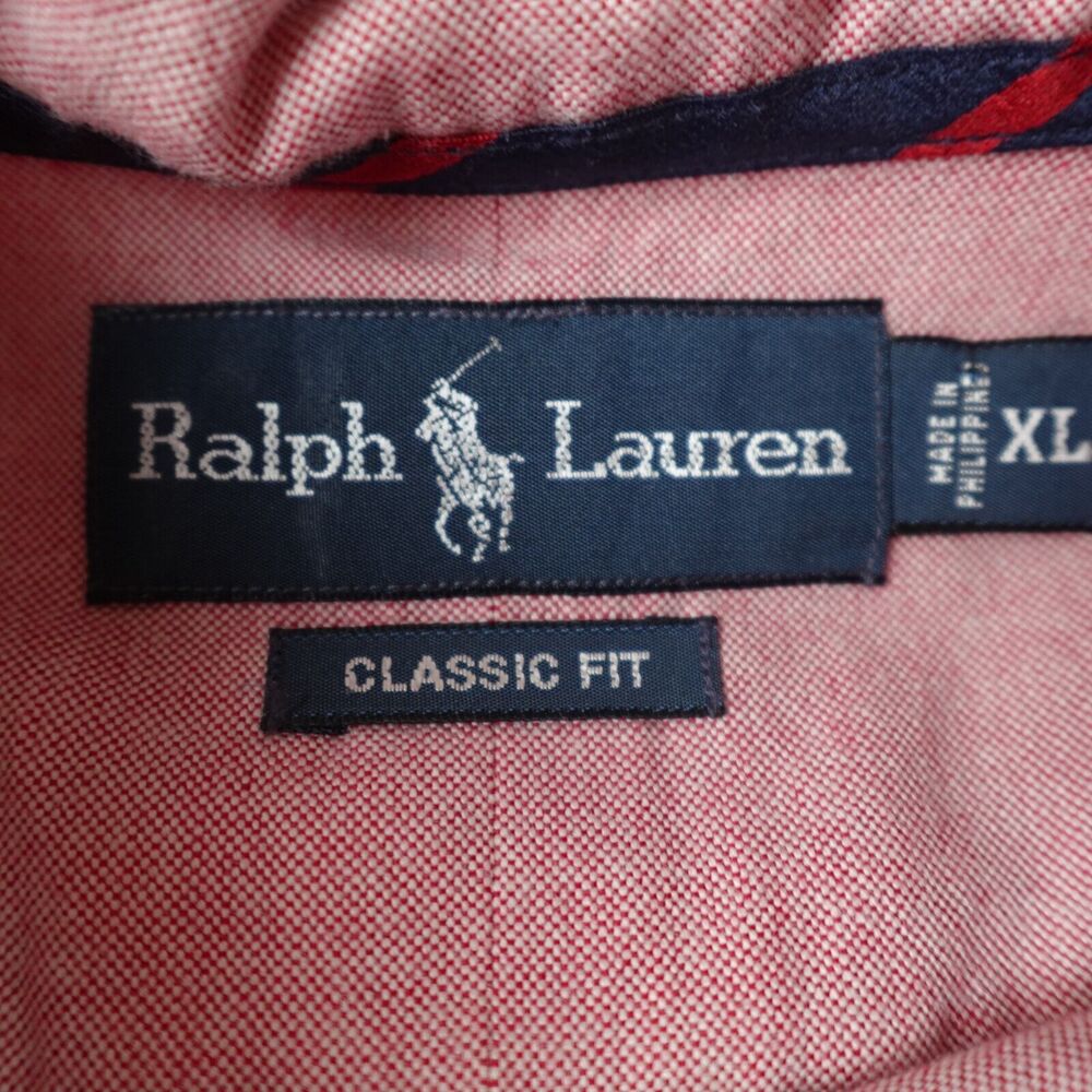Polo Ralph Lauren Shirt Mens XL Salmon Pink Classic Fit Button Down Flesh Pony - Picture 4 of 8